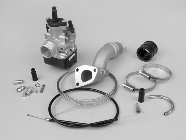 Kit carburateur -MALOSSI 3 goujons, 25mm Dellorto PHBL, admission rotative- Vespa PK XL
