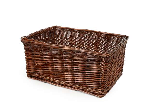 Basket - wicker basket -OEM QUALITY 43x33x19cm- bicycle, scooter, vespa, moped - Color Brown