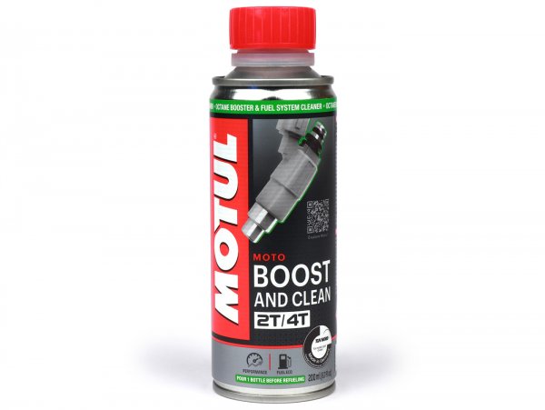 Limpieza del sistema combustible + Oktan Booster -MOTUL Boost & Clean Moto- 200ml