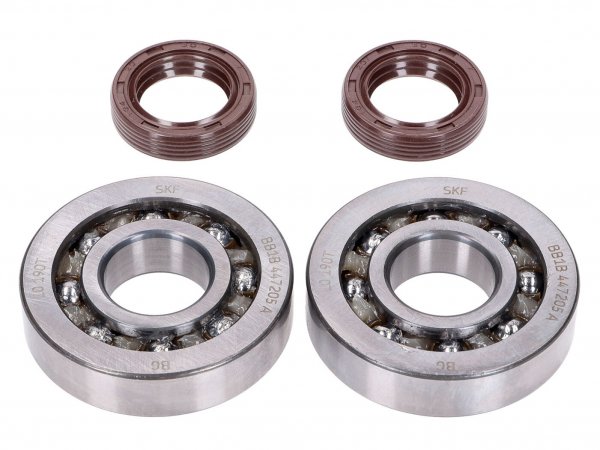 crankshaft bearing set -NARAKU- SKF, FKM Premium C4 polyamide for Peugeot horizontal
