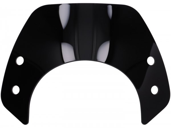 Flyscreen without  bracket -MOTO NOSTRA, w=293mm, h=101mm- Vespa GTS, GTS Super, GTS 125-300cc Keyless (2022-) - black