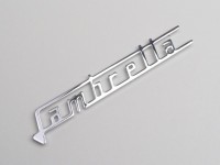 Targhetta / Scritta anteriore allo scudo -LAMBRETTA- Lambretta - LIS 125, SX, J50 DL