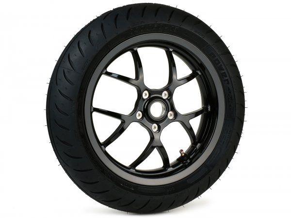 Complete wheel -BGM PRO SPORT 13 inch- MICHELIN Power Pure 140/60-13 - Vespa GTS, GTS Super, GTV, Sei Giorni, GT 60, GT, GT L 125-300ccm - glossy black