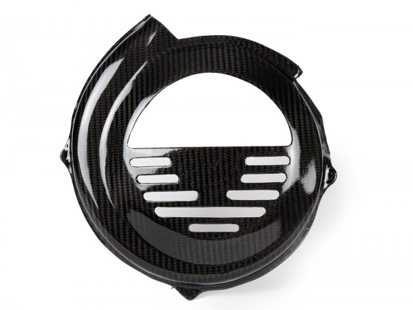 Cubierta de rueda de ventilador -TOMAS COMPOSITI, carbono real estándar- Vespa V50, PV125, ET3