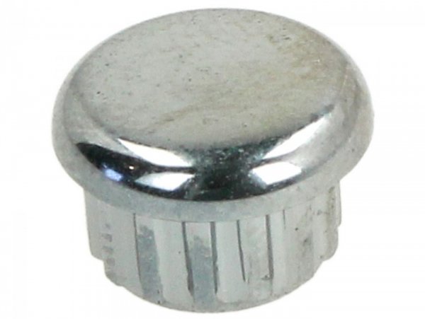 Tapón, Ø=8mm, cromado -PIAGGIO- utilizado para el portaequipajes y la barra de choque