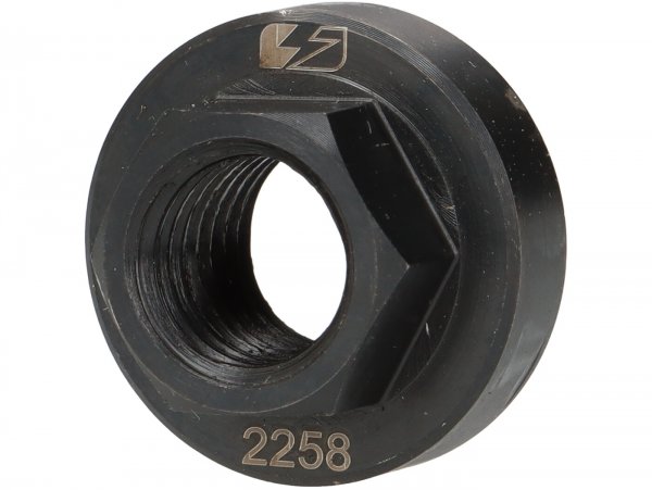Flywheel nut M11 x 1.50 (high strength) collar Ø=22mm h=7mm WS=14 -BGM PRO- Motovespa 160GT - also suitable for VAPE ignition 160 GT