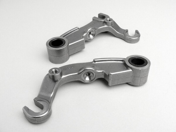 Pair of fork links for disc brake -MB DEVELOPMENTS- Lambretta SX 200, TV (series 3), GP 200, DL 200 - stainless steel
