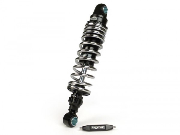 Rear shock absorber -BGM PRO R12 V2 Black Edition, 300-310mm- Lambretta LI, LIS, SX, TV, DL, GP - chrome