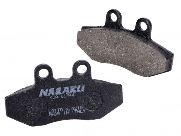 brake pads -NARAKU- organic for MBK Flame XC125, Yamaha Cygnus XC125
