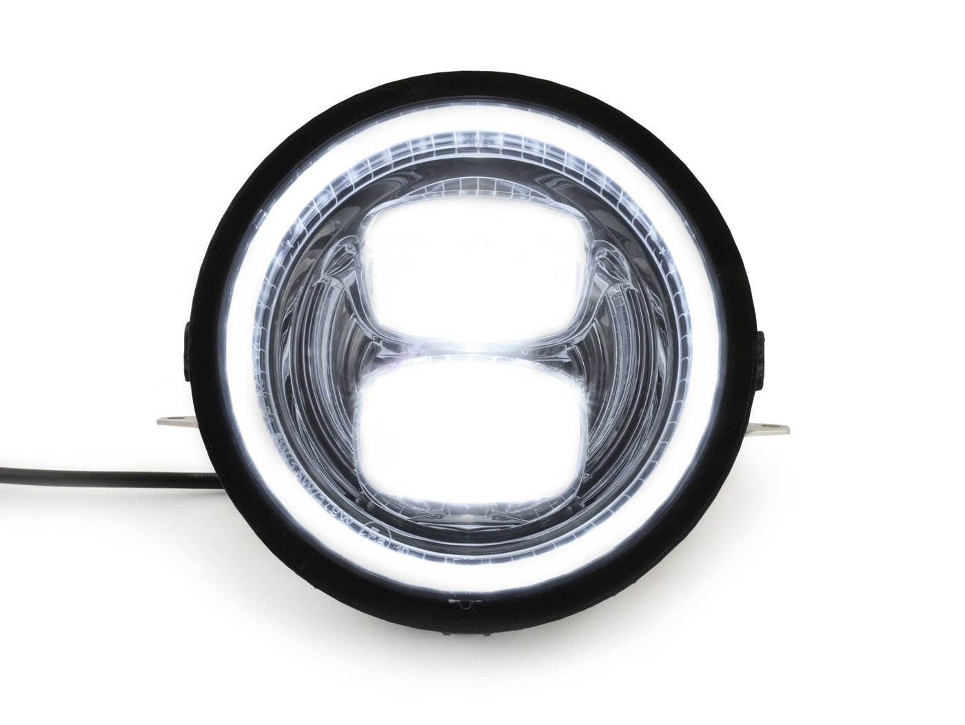 LED-Scheinwerfereinsatz 5-3/4, Pearl, chrom, Ø=143mm, Klarglas, E- geprüft