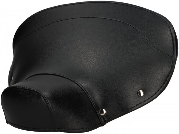 Saddle cover -LAMBRETTA front (closed front, distance between springs 16cm)- LD - black