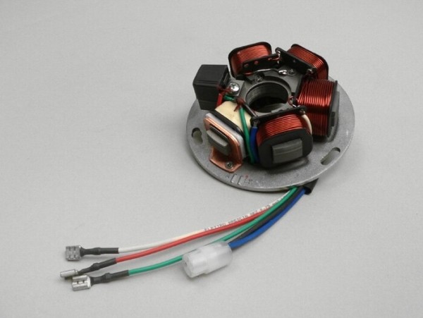 Zündung -PIAGGIO Grundplatte- Vespa PX Lusso (ohne Batterie 1984-2011), PX Lusso Elestart (mit Batterie 1998-2011) - 5 Kabel