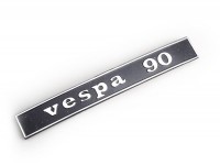 Badge frame rear -OEM QUALITY- Vespa 90 (rectangle) - Vespa 90 (since 1963)