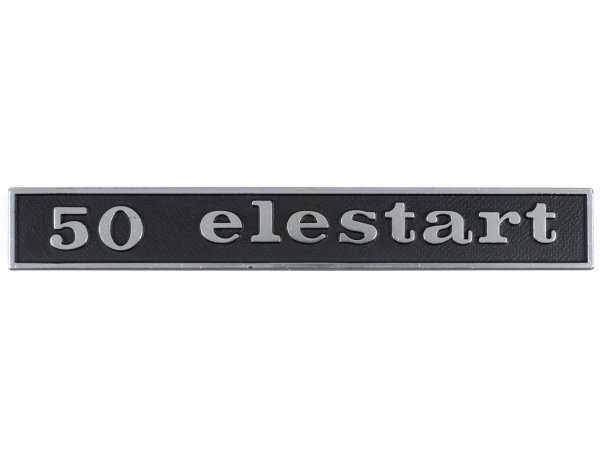 Badge de chassis arrière -QUALITÉ OEM- Vespa 50 Elestart (rectangulaire) - Vespa 50 Elestart (depuis 1969)