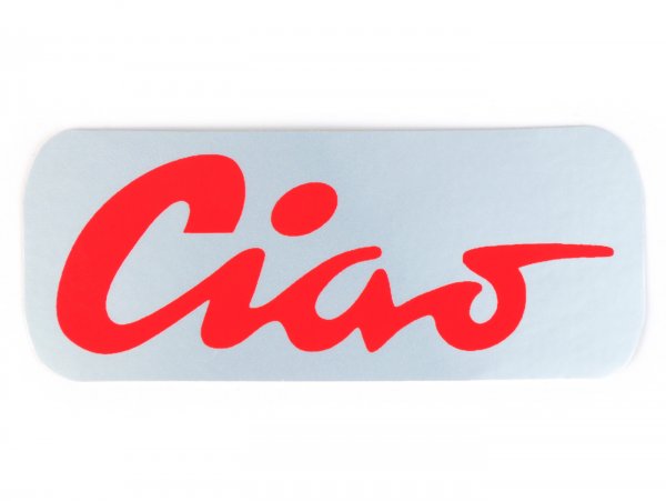 Schriftzug für Tank -CIAO Aluminium, rot- Piaggio Ciao (C7, C9)