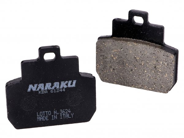 brake pads -NARAKU- organic for Gilera RC 500i, Piaggio MP3, X8, X9, Vespa GTV