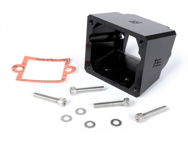 Intake manifold lower part -HEIKOTUNING- Black - Piaggio 2-stroke Maxi