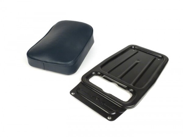 Taco y parrilla asiento -CALIDAD OEM (23x30x9cm)- Vespa V50, V90, PV125, ET3 - azul