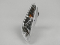 Indicator -PIAGGIO- Vespa LX, LXV, S - colourless - smooth lens - front rhs