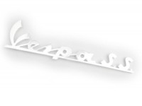 Targhetta / Scritta anteriore allo scudo -QUALITÀ OEM- Vespa Super Sport - Vespa SS180 (da anno 1965)