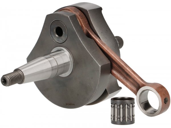 Vilebrequin -BGM ORIGINAL standard (valve rotative)- Vespa PV125, ET3 125, PK80 S, PK125 S (cône Ø=19mm)