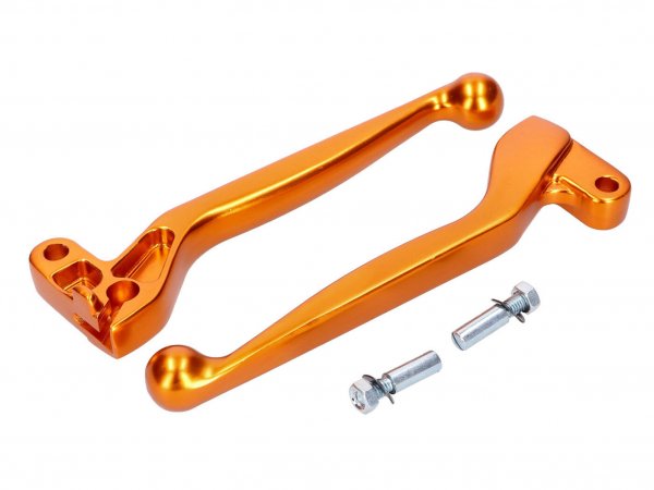 clutch and brake lever set ALU anodized golden -101 OCTANE- for  Simson S50, S51, S53, S70, S83, SR50, SR80