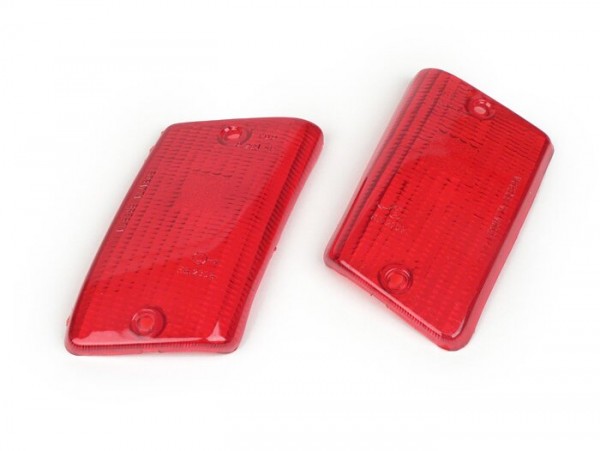 Paire cabochons clignotants -BOSATTA- Vespa PK50 XL, PK125 XL - arrière - rouge