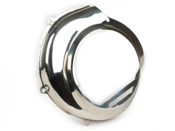 Flywheel cover -VESPA Sprint/VBB Style- Vespa PX80, PX125, PX150, PX200 - models with electric starter - stainless steel