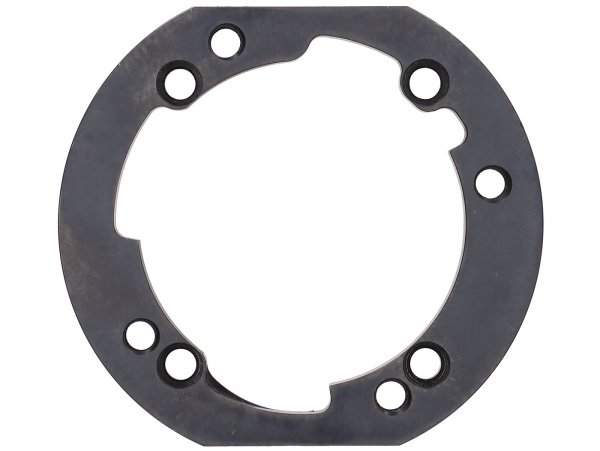 Adapter plate cylinder -J&G 2% special by WT- for fitting Polini/Malossi 210 cylinder (Ø68.5mm) on engine case PX80-PX125-PX150, Cosa125, Cosa150