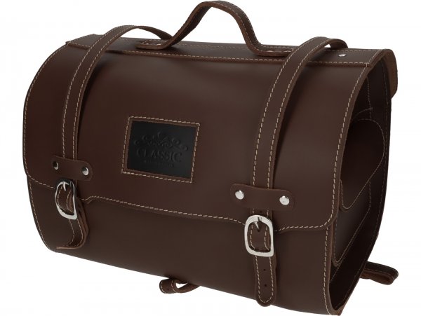 Mallette en cuir - sacoche de médecin -PEPEPE PARTS- 38x27x26cm-26 litres - cuir de vachette - marron - universel