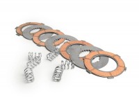 Clutch friction plate set -MALOSSI MHR Vespa type 6 springs (PX80, PX125, PX150)- 4 friction plates (incl. springs and steel plates)