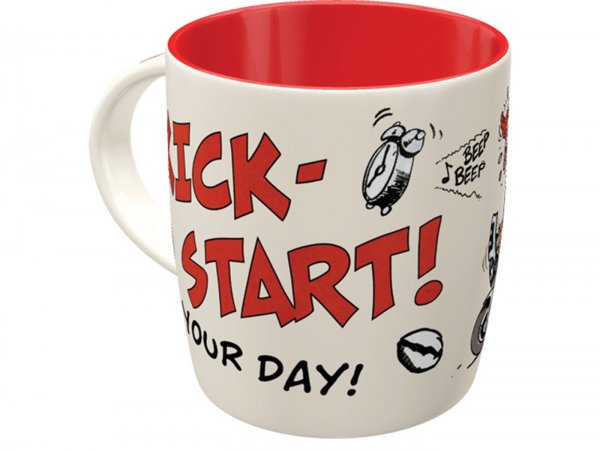 Mug -Nostalgic Art- "Kick-Start Your Day!", Ø=85mm x 90mm, 340ml