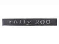 Targhetta scudo posteriore -QUALITÀ OEM- Vespa Rally200 (rettangolo) - Vespa Rally200 (da anno 1976)