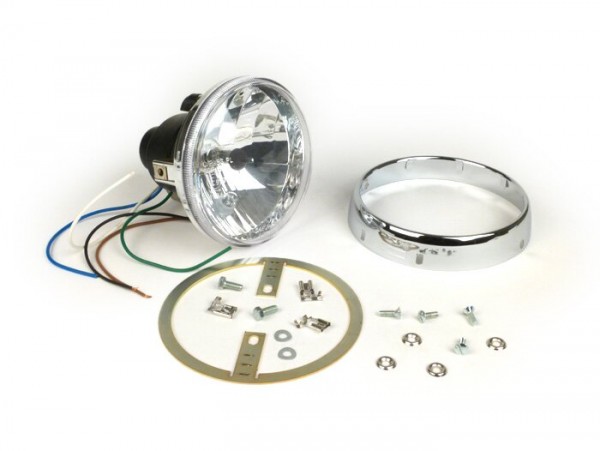 Headlight set clear lens -JOCKEYS 12V 35/35W HS1 (H4)- Lambretta LI (series 1), TV (series 1)