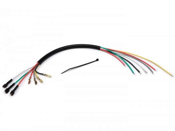 Kabelast Zündgrundplatte -VESPARATUR- Vespa PX alt, 7 Kabel - mit grauem Kabel, verlängerte Kabel für Lusso Motor