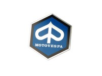 Targhetta mascherina -VESPA- Motovespa esagono 42mm- Motovespa 150 Sprint (S66), Motovespa 150 GS (G67), Motovespa 160 (E70)