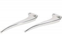 Brake and clutch lever set -OEM QUALITY, without ball end- Largeframe 1957-1968, Smallframe 1957-1968 - aluminium