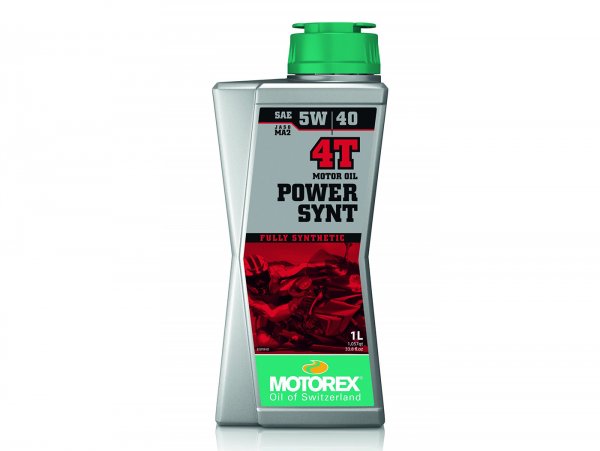 Aceite -MOTOREX Power Synt 4T- 4 tiempos SAE 5W-40 totalmente sintético - 1000ml