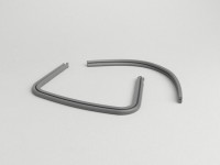 Pair of rubbers bridge piece/frame/legshield -LAMBRETTA- Lambretta LI (series 3), LIS, SX, TV (series 3) - grey