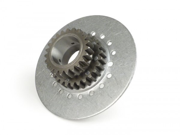 Clutch sprocket -DRT Vespa type 7 springs (Rally200, PX200, T5 125cc)- for primary gear DRT 62 tooth (straight) - 23 tooth