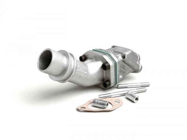 Intake manifold - for reed valve -POLINI 2-stud reed valve- Vespa V50, PV125 - CS=28.5mm (Dell'Orto PHBL24, Polini CP24 )