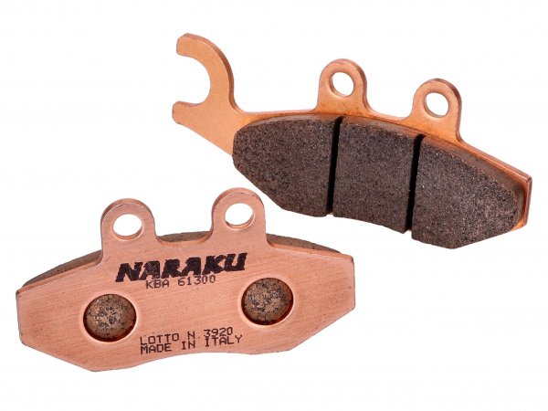 brake pads -NARAKU- sintered for Aprilia, Derbi, Gilera, Piaggio, Vespa