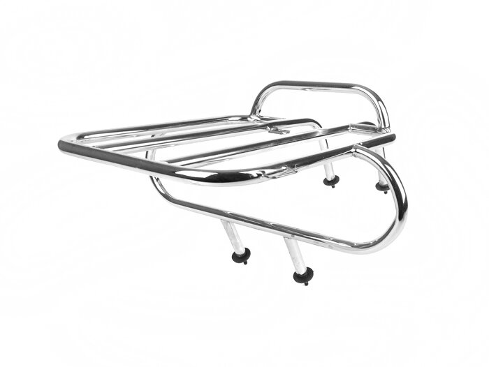 Rear back carry rack & spare wheel holder s/steel for Lambretta LD by Cuppini