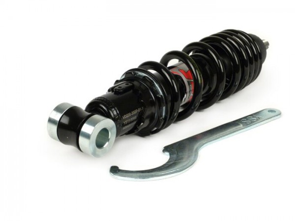 Shock absorber front -YSS Pro-X, 195mm- Vespa V50, PV125, ET3 - black spring