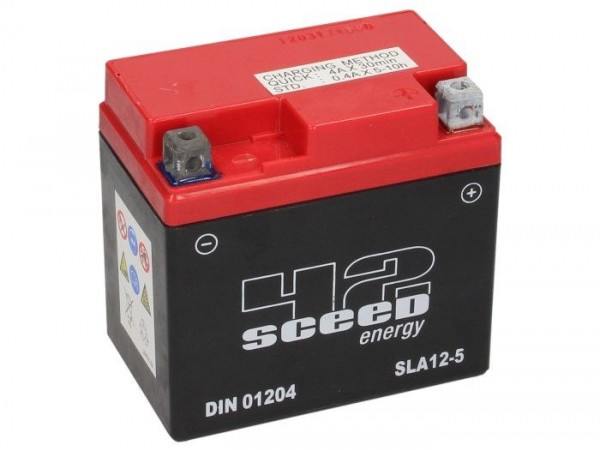 Batterie -Gel SCEED 42 Energy- SLA12-5 - 12V, 5Ah - 106x71x114mm