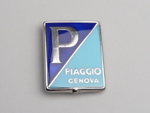 Badge horn cover -OEM QUALITY- Vespa Piaggio Genova rectangle - Vespa 125 (1946-1954)