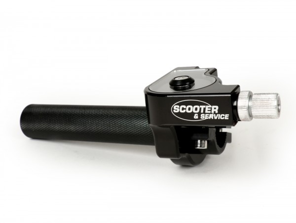 Quick action throttle grip -SCOOTER & SERVICE CNC- alloy - anodised black