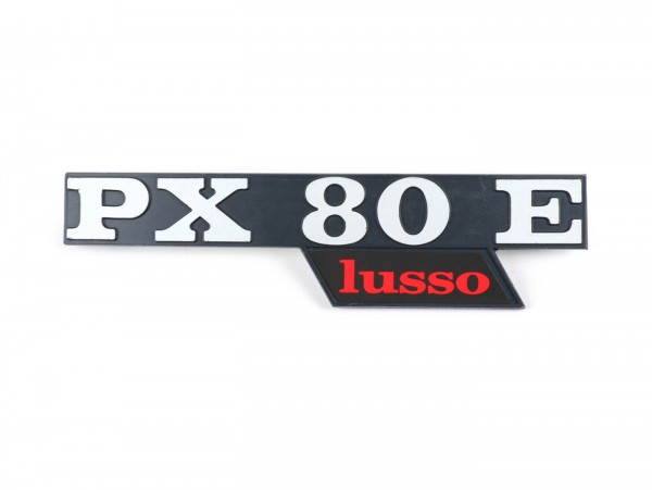 Targhetta laterale -VESPA- PX80 E Lusso- Vespa PX80 (anno 1984-1997)