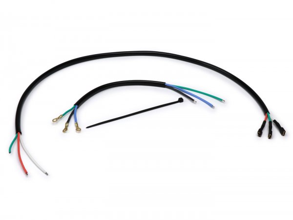 Kabelast Zündgrundplatte -VESPARATUR- Vespa PK - 12V 6 Kabel - verlängerte Kabel für V50 Motor - mit Ringösen