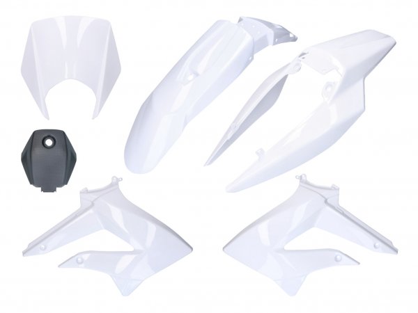 Verkleidung Kit komplett weiß -101 OCTANE- für Derbi Senda 2011-, Gilera RCR, SMT 2011-